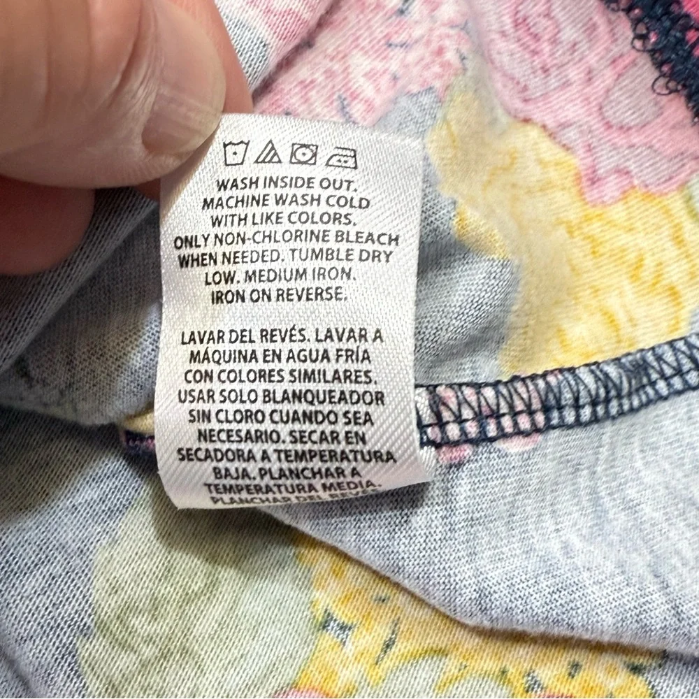 Garanimals Floral Girls Top - Blue with Pink and Yellow Flowers - Size 5T
